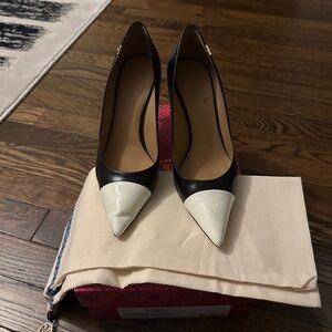 Black and White Women's Pointed Toe Heels